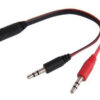 ADAPTADOR AUDIO JACK 3.5MM 1 H A 2 M OEM