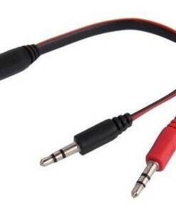ADAPTADOR AUDIO JACK 3.5MM 1 H A 2 M OEM