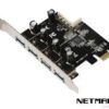 PLACA PCI-E USB 3.0 4 PUERTOS NETMAK NM-E340