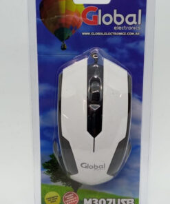 MOUSE USB GLOBAL M307USB OPTICO BLANCO