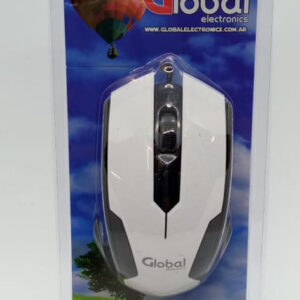 MOUSE USB GLOBAL M307USB OPTICO BLANCO