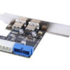 PLACA PCI-E A 2P USB3.0+USB3.0 INT 19 PINES