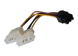 CABLE FUENTE ADAPTADOR 2 MOLEX A 6 PINES 1876
