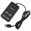 HUB USB 4 PORT NOGANET NGH-43 C BOTONES BLACK