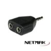 ADAPTADOR DIVISOR PLUG 3.5 A 2 JACK 3.5 STEREO – CONECTA 2 AURICULARES