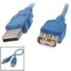 CABLE USB ALARGUE 0.3 MTS MALLADO AZUL SEISA