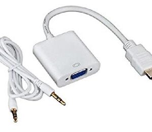CONVERSOR HDMI M A VGA H + JACK 3.5 COLOR WHITE / BLACK DUAITEK DK-HDMI2VGA-1 022025-1256