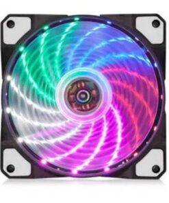 VENTILADOR 120 NETMAK TRANSPARENTE 15LEDS RGB 4 PINES MOLEX NM-12RGB EN BOLSA