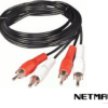 CABLE AUDIO RCA 2X2 M-M 2.00 MTS NETMAK