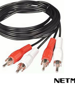 CABLE AUDIO RCA 2X2 M-M 2.00 MTS NETMAK