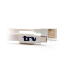 CABLE USB DUAL A MICRO USB TRV 1MTS PLANO WHI