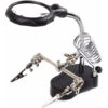 SOPORTE CON LUPA Y PINZA LUZ LED BASE SOLDADOR