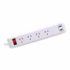 ZAPATILLA TRV PROLONGADOR MULTIPLE PLG002 CON 2 PUERTOS USB