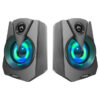 PARLANTE NOGANET NG-503P 6W 2.0 LUZ RGB CONTROL VOLUMEN NEGRO USB 3.5MM