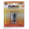 PILA RECARGABLE FULL TOTAL AAA 1100MAH PACK 2 UNIDADES