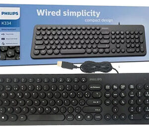 TECLADO USB PHILIPS K334 WIRED SIMPLICITY NEGRO