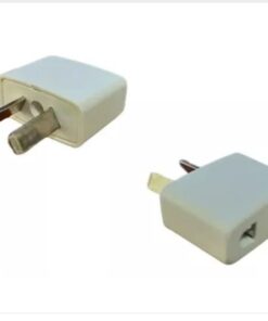 ADAPTADOR 2 ESPIGAS RECTAS 110V A 2 PATAS CRUZADAS 220V BLANCO