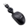 MOUSE USB GENIUS MICRO TRAVELER BLACK RETRACTIL