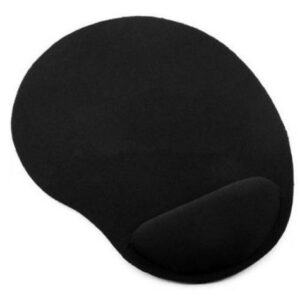 PAD MOUSE CON APOYA MUÑECA DE ESPUMA 20X24X0.4CM GOMA EVA ECONOMICO NEGRO
