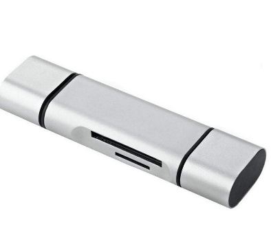 LECTOR DE MEMORIAS 3EN1 USB MICROUSB USB TIPO C A SD MICROSD 2.0 S-1657 BOX