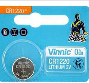 PILA CR – 1220 VINNIC LITHIUM 3V X UNIDAD CR1220