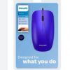 MOUSE USB PHILIPS M214 1000DPI AZUL VIOLACEO BOX