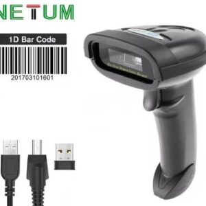LECTOR DE CODIGO DE BARRAS NETUM 1D INFRARROJO WIRELESS SIN PIE SIN BASE BOX