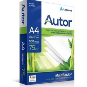 PAPEL RESMA AUTOR A4 75G X500 HOJAS