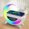 LAMPARA LED RGB / CARGADOR WIRELESS / PARLANTE BT RADIO / RELOJ DESPERTADOR