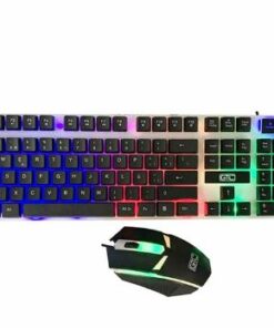 KIT TECLADO Y MOUSE USB GTC CBG-018 LED RGB MULTICOLOR MULTIMEDIA BOX