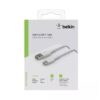 CABLE USB TIPO C A USB 2.0 1.00MTS BELKIN BOOST CHARGE PRO FLEX BLANCO BOX