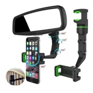 SOPORTE CELULAR GPS PARA AUTO ESPEJO RETROVISOR 360 YE-23054 BOX