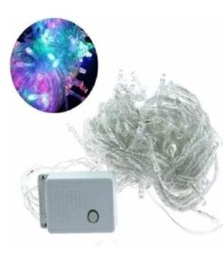 TIRA GUIRNALDAS LED 100 LUCES 10 MTS 220V CALIDA MULTICOLOR AMS MODEL 100L COL 1 EN BOLSA
