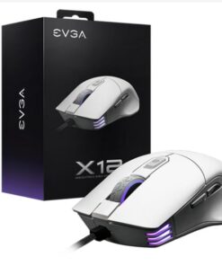 MOUSE USB EVGA X12 16000DPI DUALSENSOR PIXART 3389 AMBIDEXTROUS WIRED BLANCO BOX