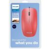 MOUSE USB PHILIPS M214 1000DPI ROJO BOX