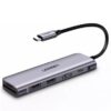 HUB USB TIPO C A 1X HDMI 2.0 4K 60HZ 3X USB 3.0 LECTOR MICROSD SD UGREEN 6EN1 BOX