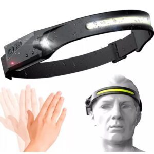 LINTERNA MINERO LED CABEZA VINCHA USB RECARGABLE MINERA CON SENSOR LX200 BOX