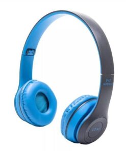 AURICULAR BLUETOOTH 5.0 SUONO P47 AZUL VINCHA FM MICROSD ENTRADA AUXILIAR BOX