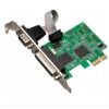PLACA PCI-E A 2 SERIE DB9 + 1 PARALELO DB25 PCI-E X1 CHIP WCH CH382L