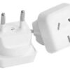 ADAPTADOR 3 ESPIGAS CRUZADAS 220V A 2 PATAS REDONDAS 220V OEM