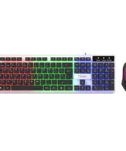 KIT TECLADO Y MOUSE NOGANET USB NKB-100 RETROILUMINADO LED MULTIMEDIA BOX