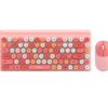 KIT TECLADO Y MOUSE NOGANET WIRELESS S5700 ROSA ROJO VERDE NARANJA MULTICOLORES TECLAS 2.4G BOX