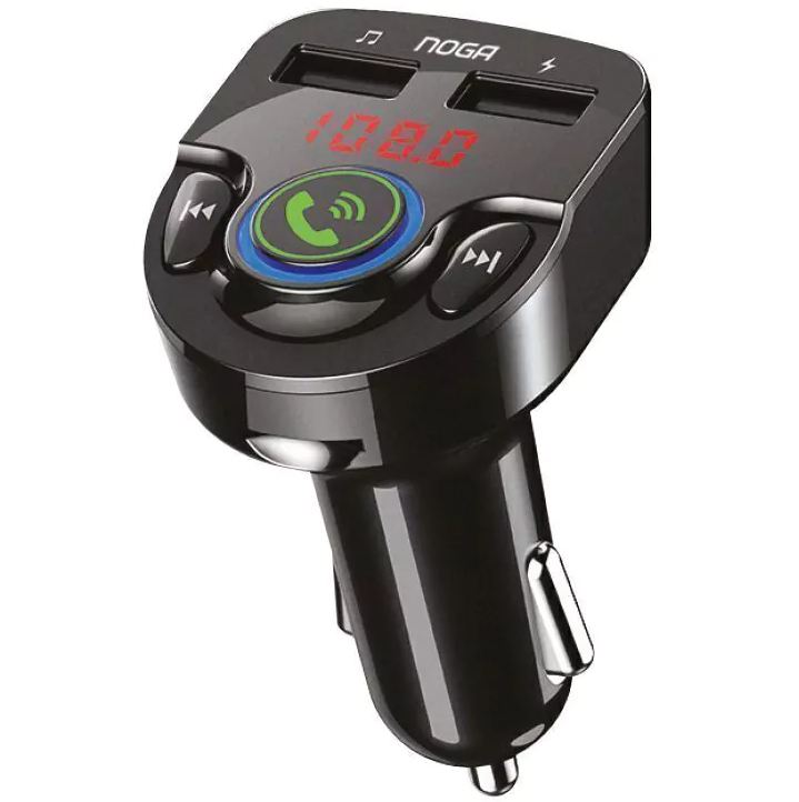 TRANSMISOR BLUETOOTH V5.0 NOGANET DE AUDIO Y MP3 2PORT USB CON DISPLAY LCD PARA AUTO CAR MP3 10