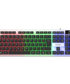 TECLADO USB NOGANET NKB-T100 LED MULTICOLORES MULTIMEDIA STORMER BOX