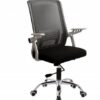SILLA EMPOLI EM-3048 ALTURA MAXIMA 104CM ASIENTO 48X48CM DE TELA HASTA 140KG DIMENSIONES 55X62.5X104CM BLANCA CON NEGRO