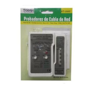 TESTER PROBADOR CABLE DE RED RJ45 UTP KT-2002 BLISTER -UNICAMENTE RJ45-