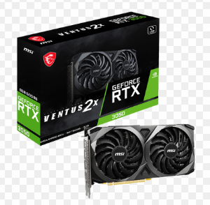 VIDEO NVIDIA MSI RTX 3050 6GB GDDR6 96BIT 2FAN VENTUS2X OC EDITION HDMI/DP BOX