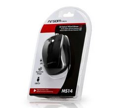MOUSE USB ARGOMTECH MS14 NEGRO 800DPI OPTICO A00075 ARG-MS-0014B BOX