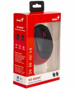 MOUSE WIRELESS GENIUS NX-8000S SILENT 2.4GHZ NEGRO ROJO 1200DPI BOX