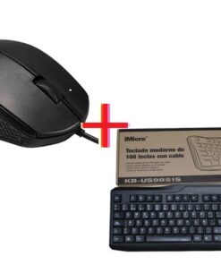 COMBO TECLADO USB KB-US9851S + MOUSE USB MO-205U IMICRO ESPAÑOL BOX